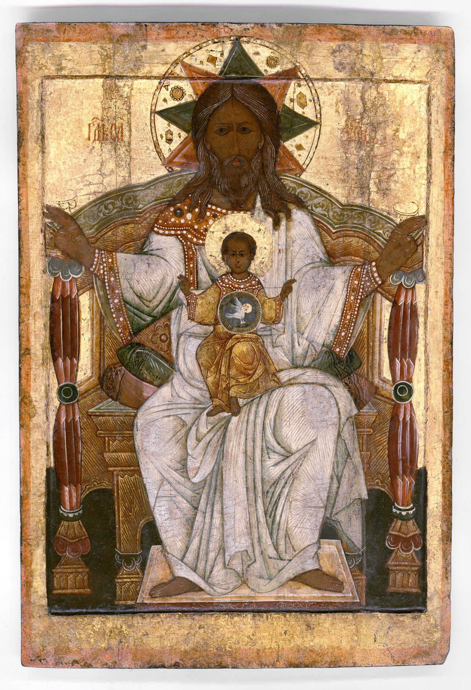 Господь Саваоф (Отечество). Дерево, темпера. Россия, XVIII в.