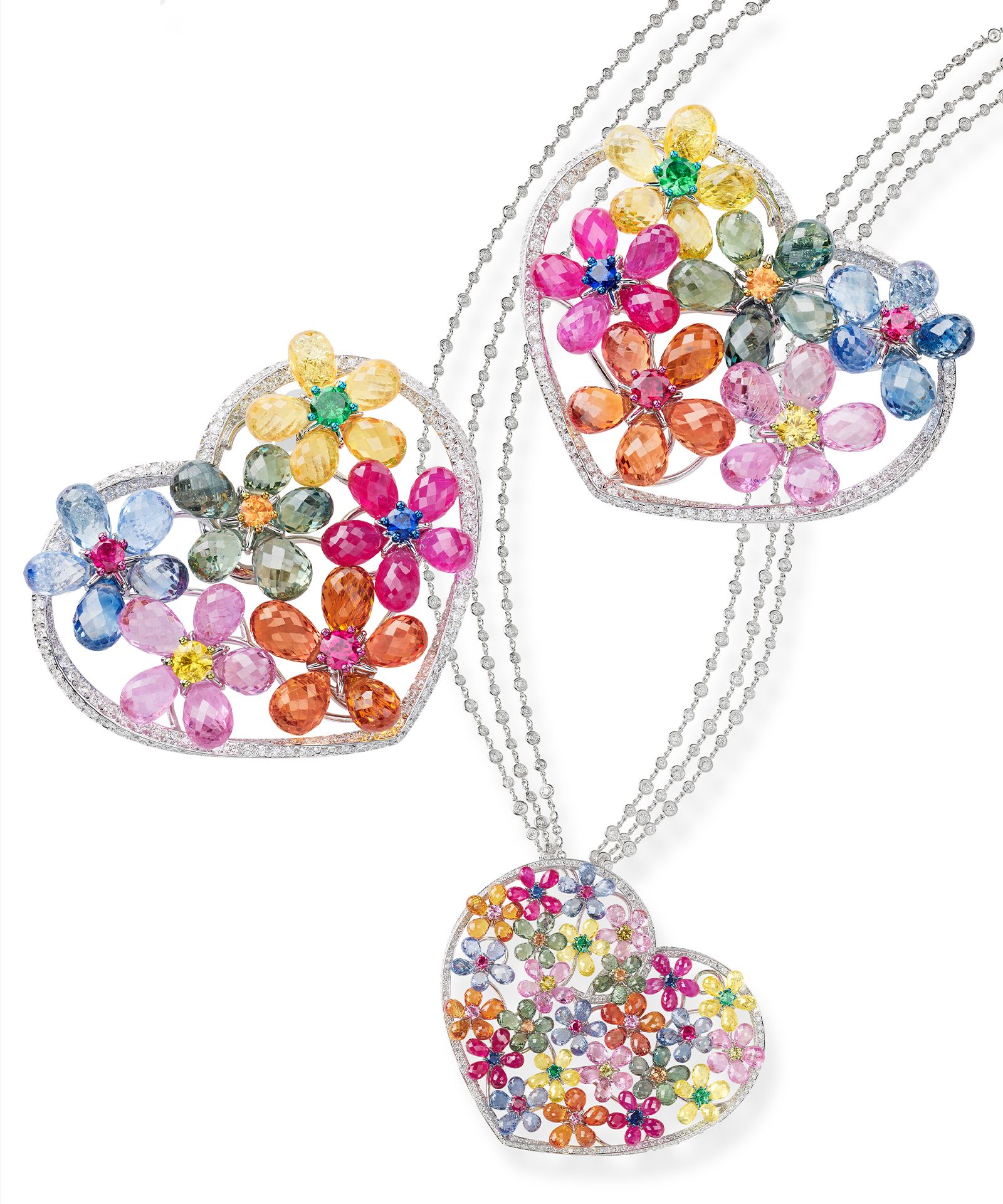 Колье Chopard Red Carpet 2023 и серьги Chopard Red Carpet из 18-каратного белого «этичного» золота