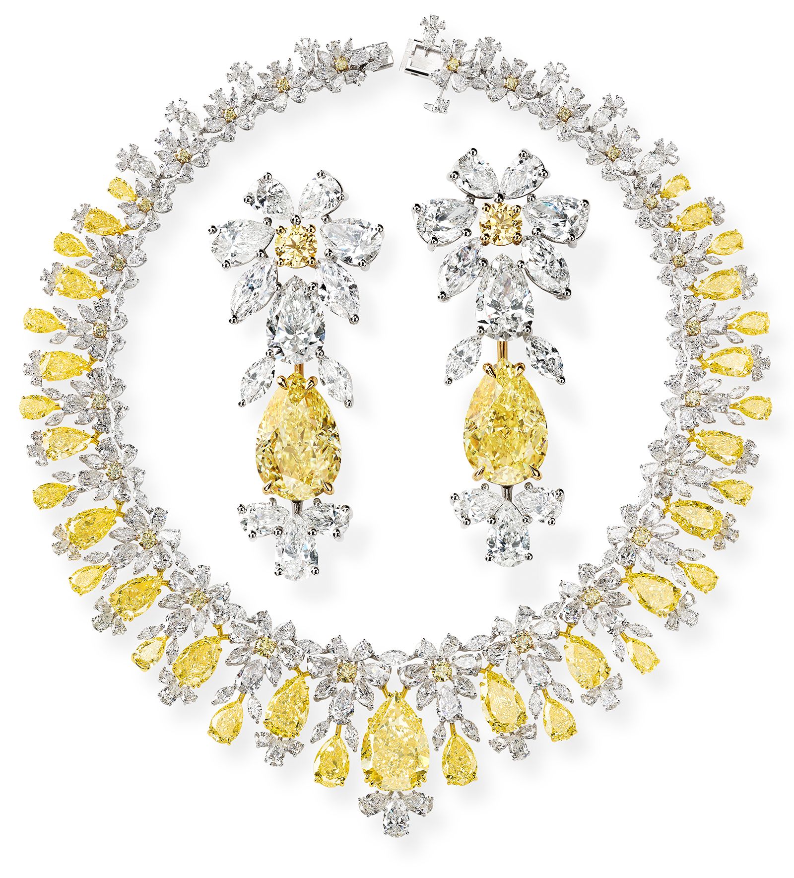 Колье Chopard Red Carpet 2023 и серьги Chopard Red Carpet из 18-каратного желтого и белого «этичного» золота