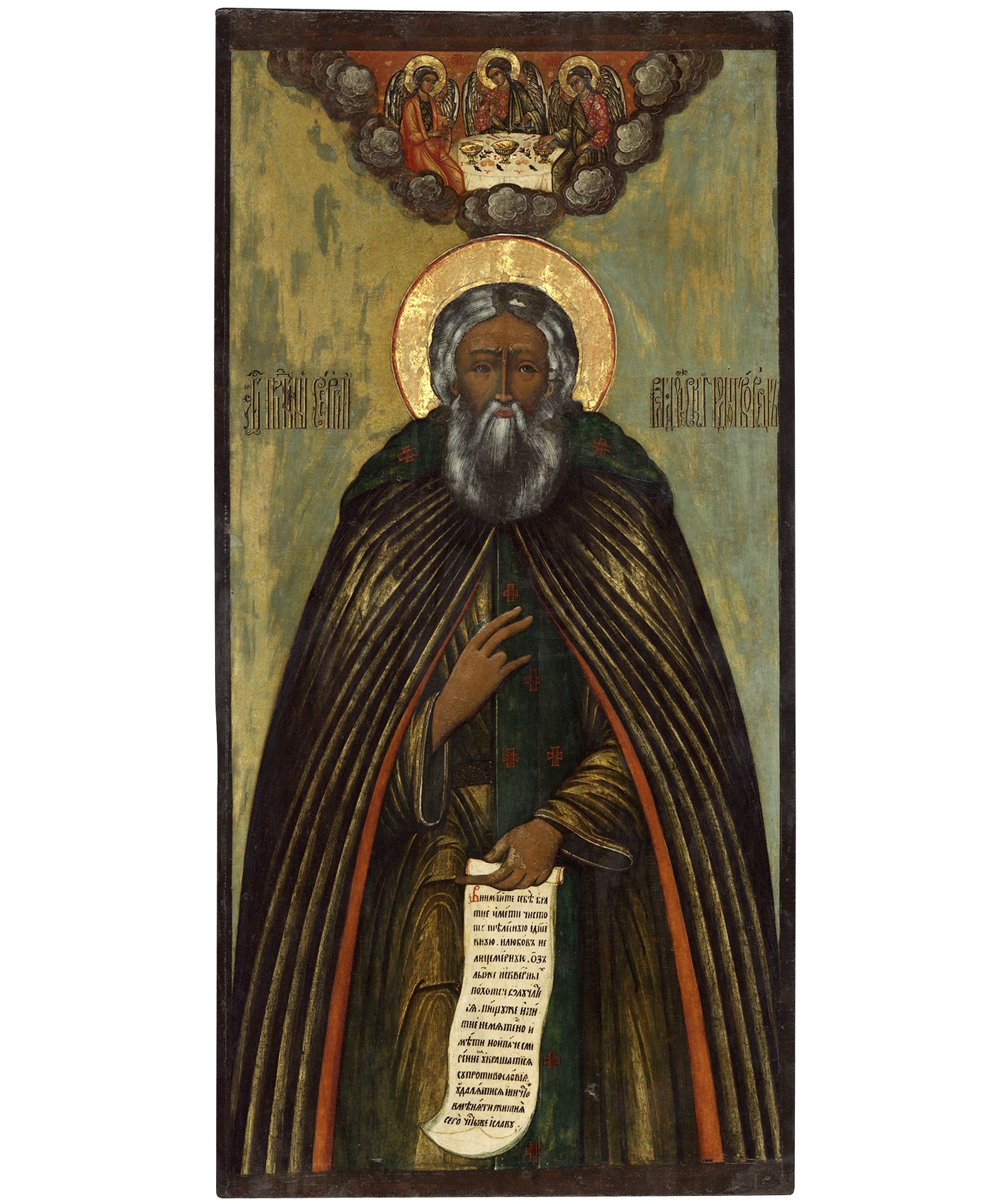 Преподобный Сергий Радонежский. Дерево, темпера
