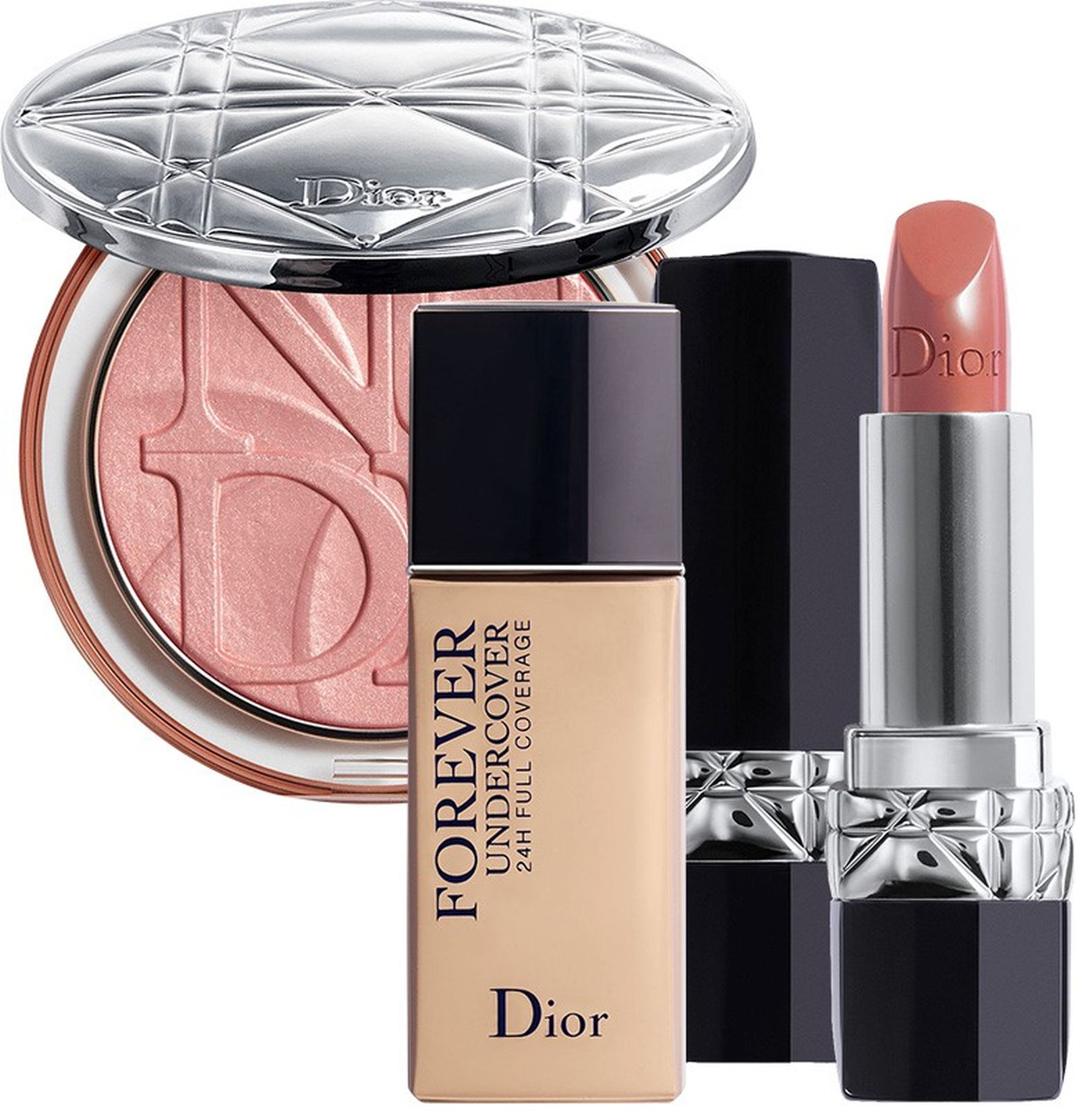 Dior Diorskin Nude Luminizer, Diorskin Forever Undercover, помада Rouge Dior
