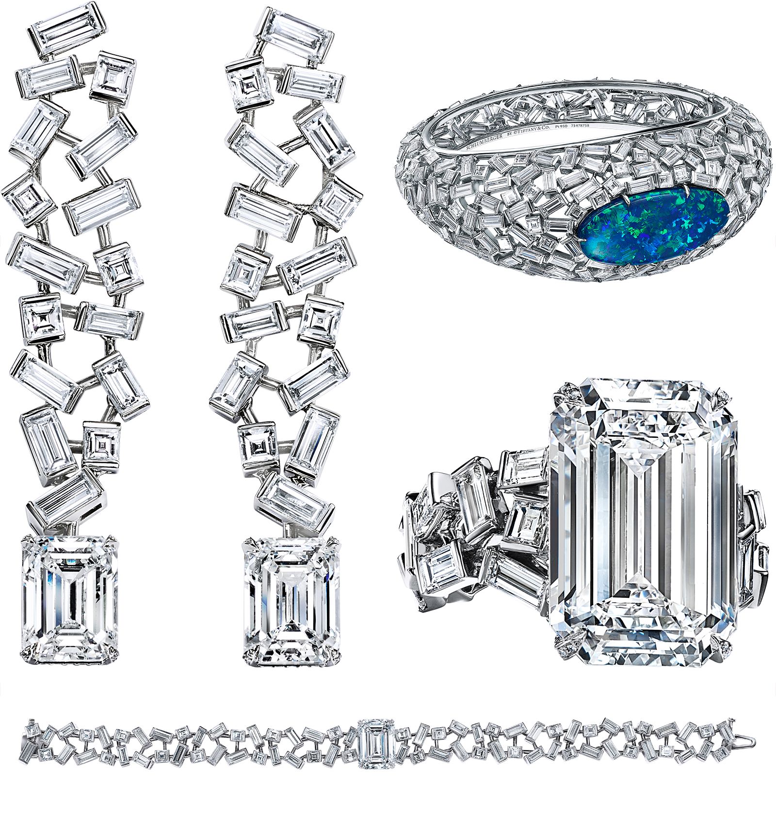 Серьги, кольца, браслет Tiffany & Co. Blue Book 2023 «Out of the Blue» Серьги, кольца, браслет из коллекции Tiffany & Co. Blue Book 2023 «Out of the Blue»