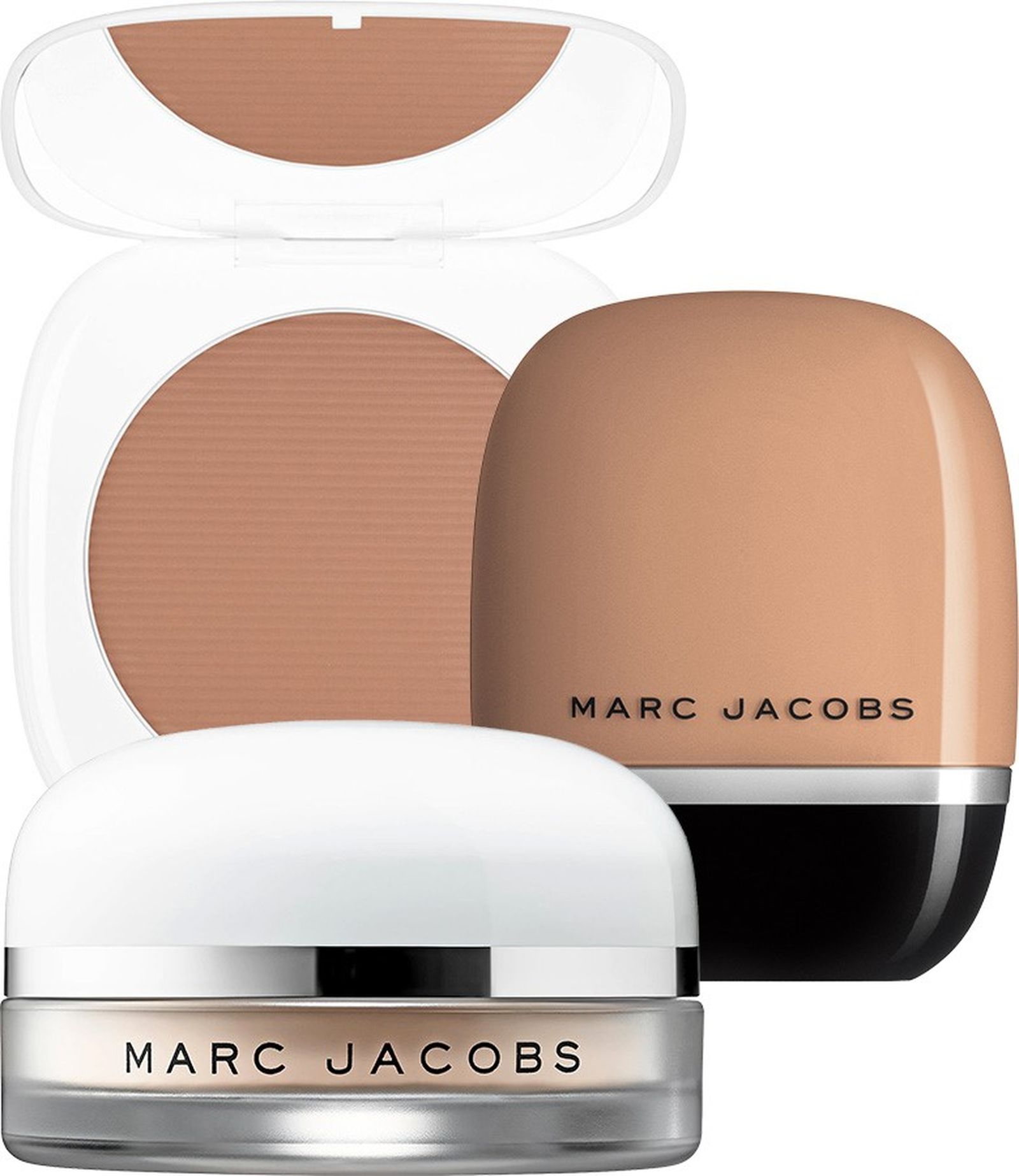 Marc Jacobs Beauty O!Mega Bronzer Coconut, Shameless Foundation, Finish Line Perfecting Coconut Setting Powder