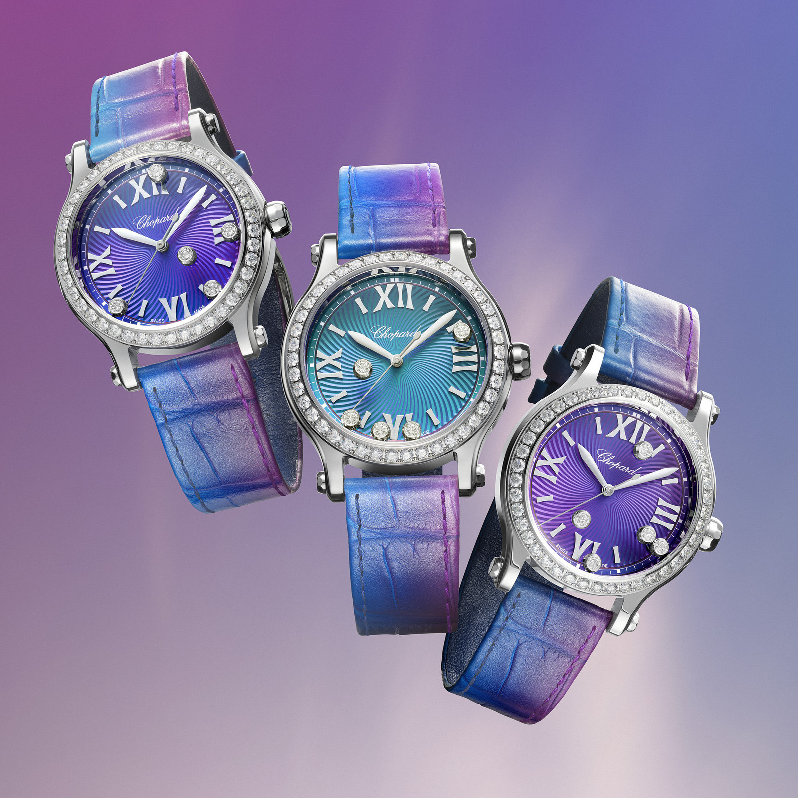 Новые часы Chopard Happy Sport Purple Night