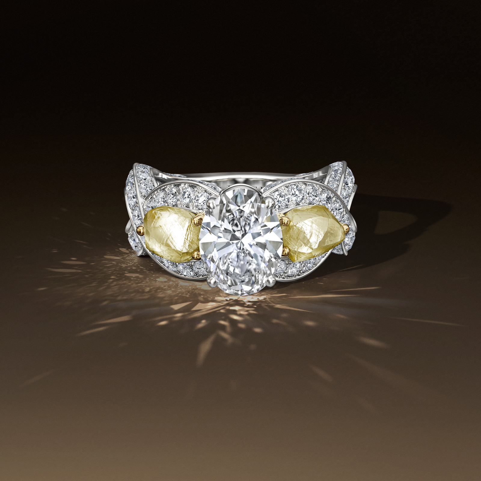 De Beers, коллекция Essence of Nature 2025, кольцо Interlace Кольцо Де Бирс, Essence of Nature Interlace