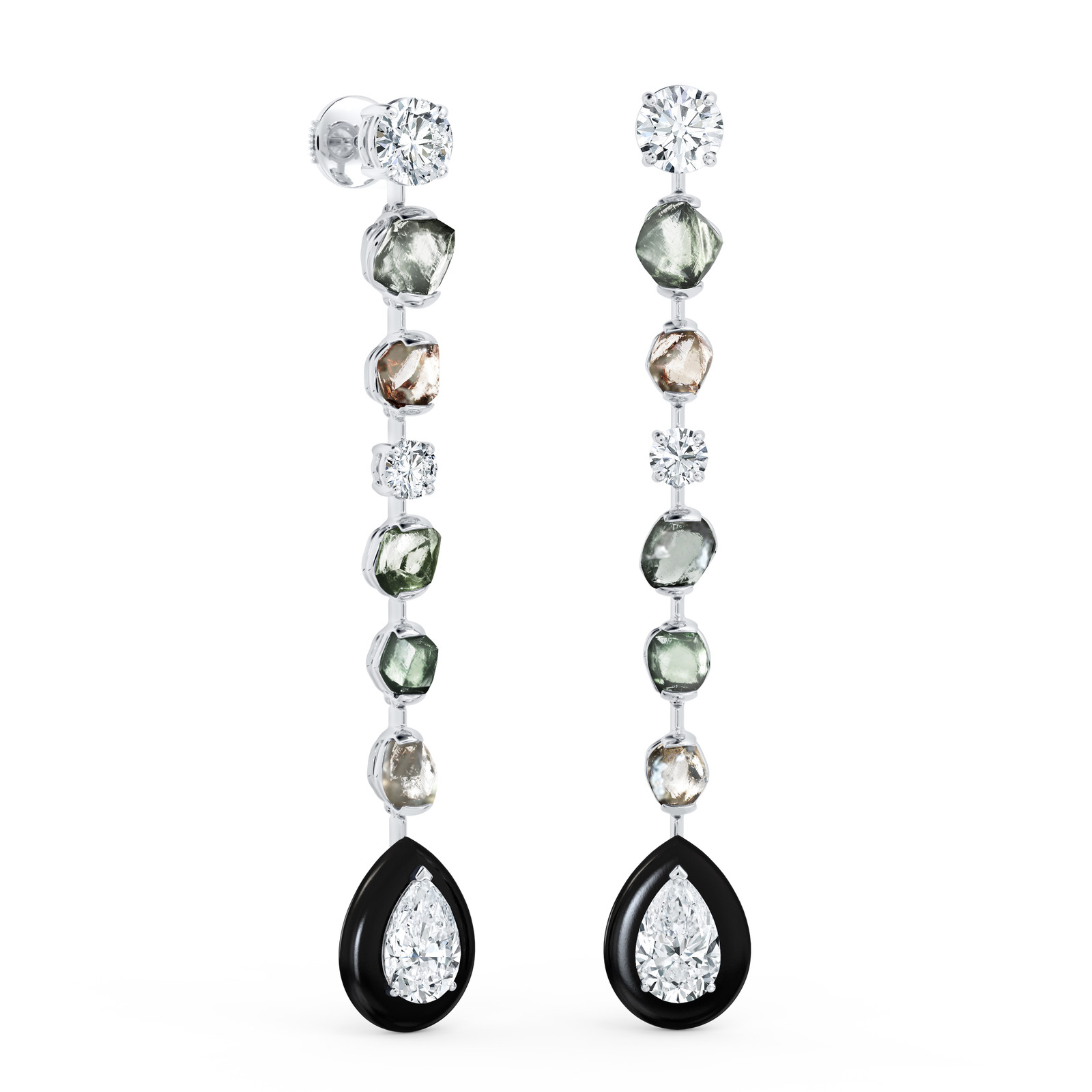 De Beers, коллекция Essence of Nature 2025, серьги Embrace Бриллианты De Beers: серьги Essence of Nature Embrace