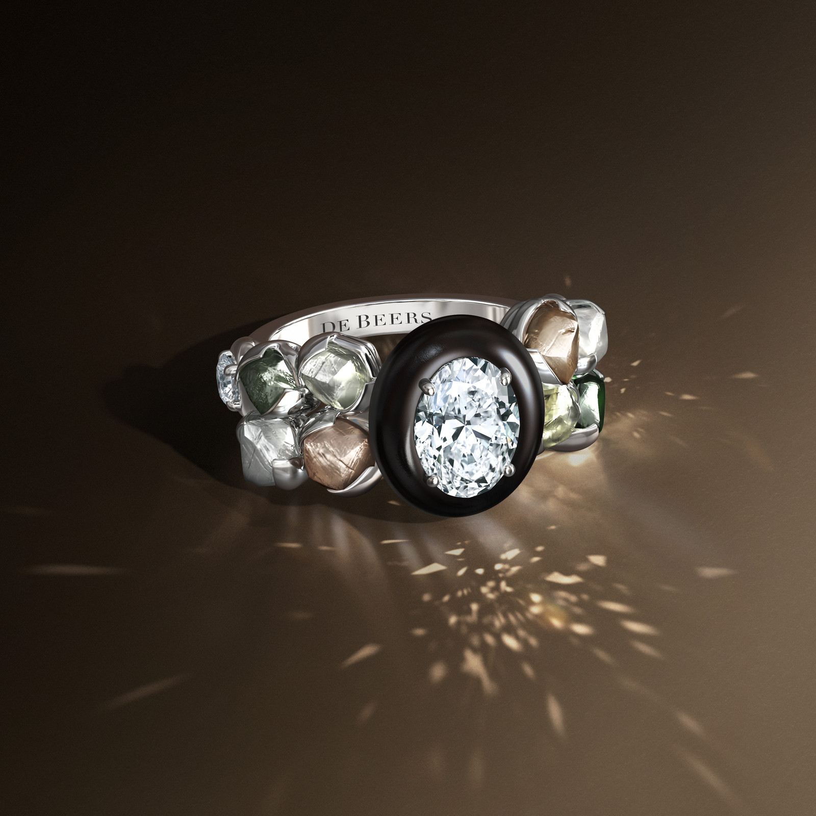 De Beers, коллекция Essence of Nature 2025, кольцо Embrace Кольцо Де Бирс, Essence of Nature Embrace
